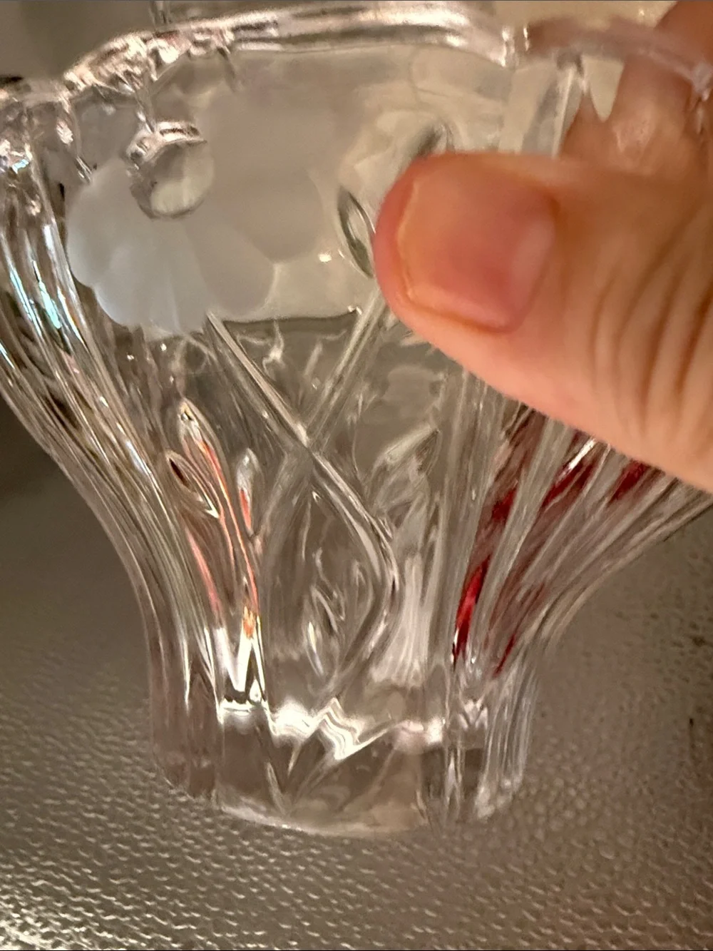 Vintage stunning Princess House Heritage Romance Collection Glass Basket